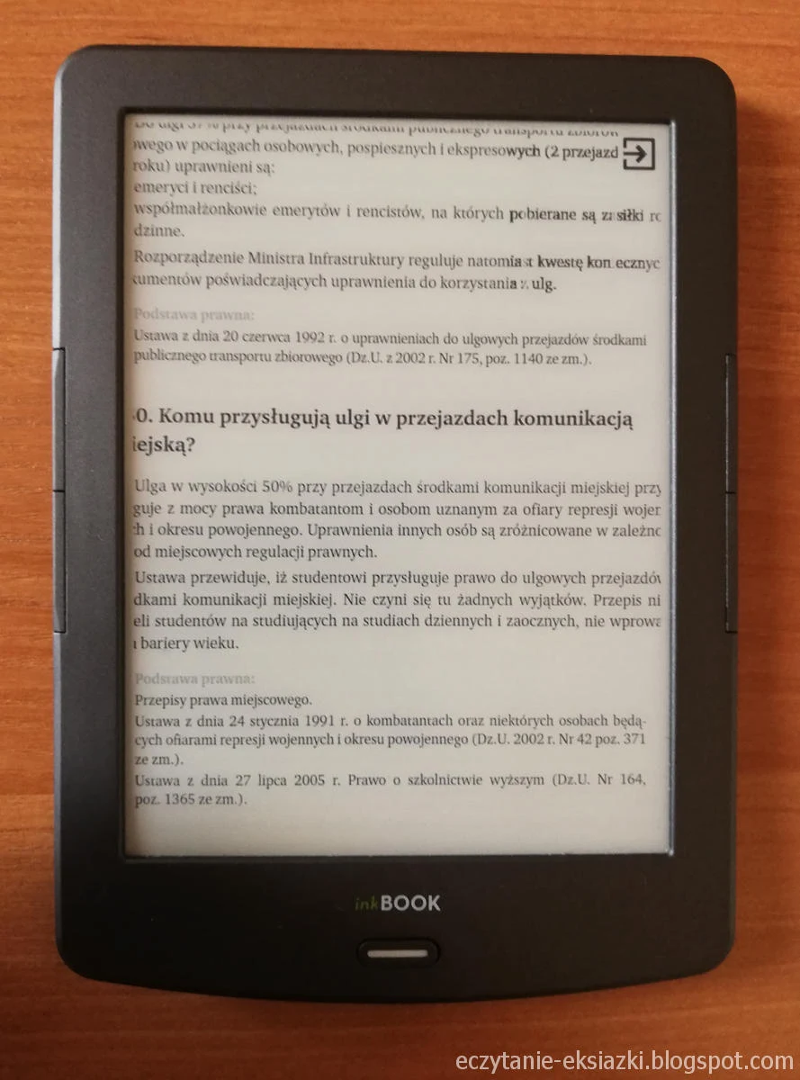 Przybliżony plik PDF w InkBOOK Classic 2