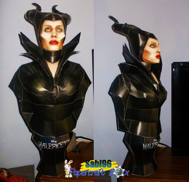 Maleficent Paper Model Bust