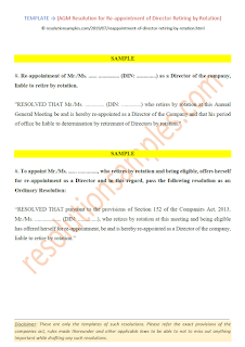 reappointment of directors retiring by rotation resolution