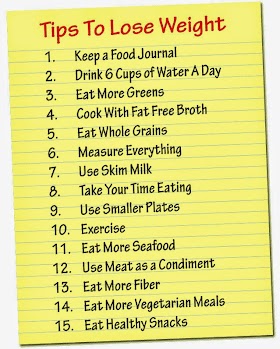 15 Tips to lose weight