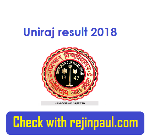 Rajasthan University BA BSC BED Part I II III Uniraj Result 2018