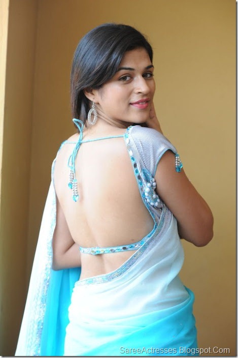 Shraddha Das hot backless saree 7