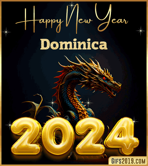 Happy New Year 2024 gif wishes Dominica
