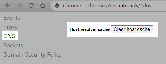 ClearHostCache