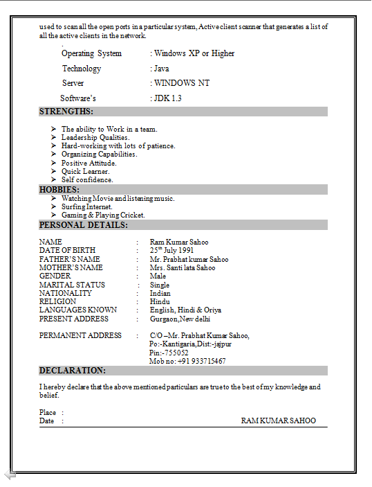 Resume Sample Expected Graduation Date