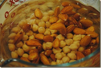 almonds and chickpeas