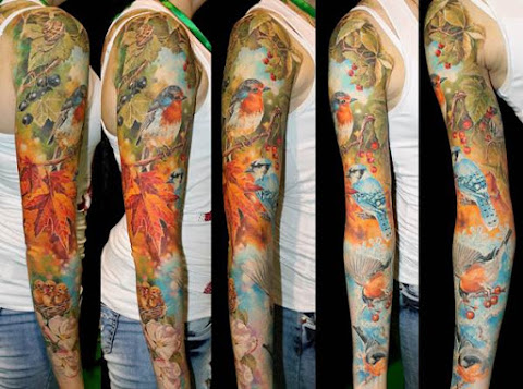 The Bright and Colorful Realistic Tattoo Works Of Alexander Pashkov