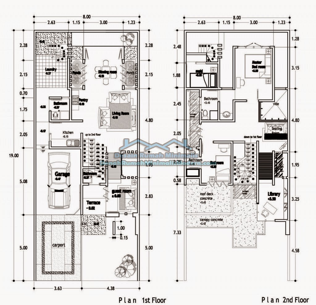 Denah Rumah Ukuran 6 X 15 Top Rumah