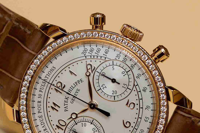 Réplique Montres Patek Philippe Complications Chronographe Remontage manuel Or Rose 38mm Femme