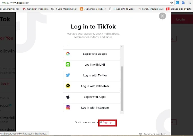 caar daftar tiktok Web