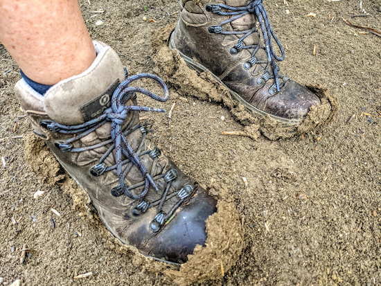 Rights of way can become muddy at certain times of the year