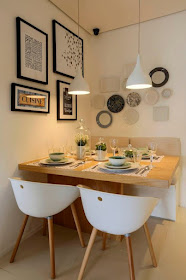 sala-de-jantar-pequena-moderna-com-mesa-encostada-na-parede
