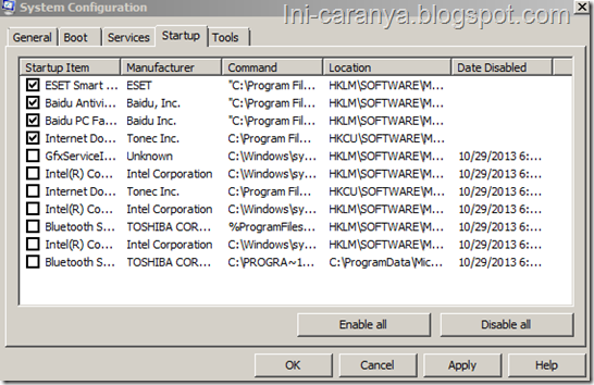 Cara Mempercepat Startup Booting Komputer Laptop