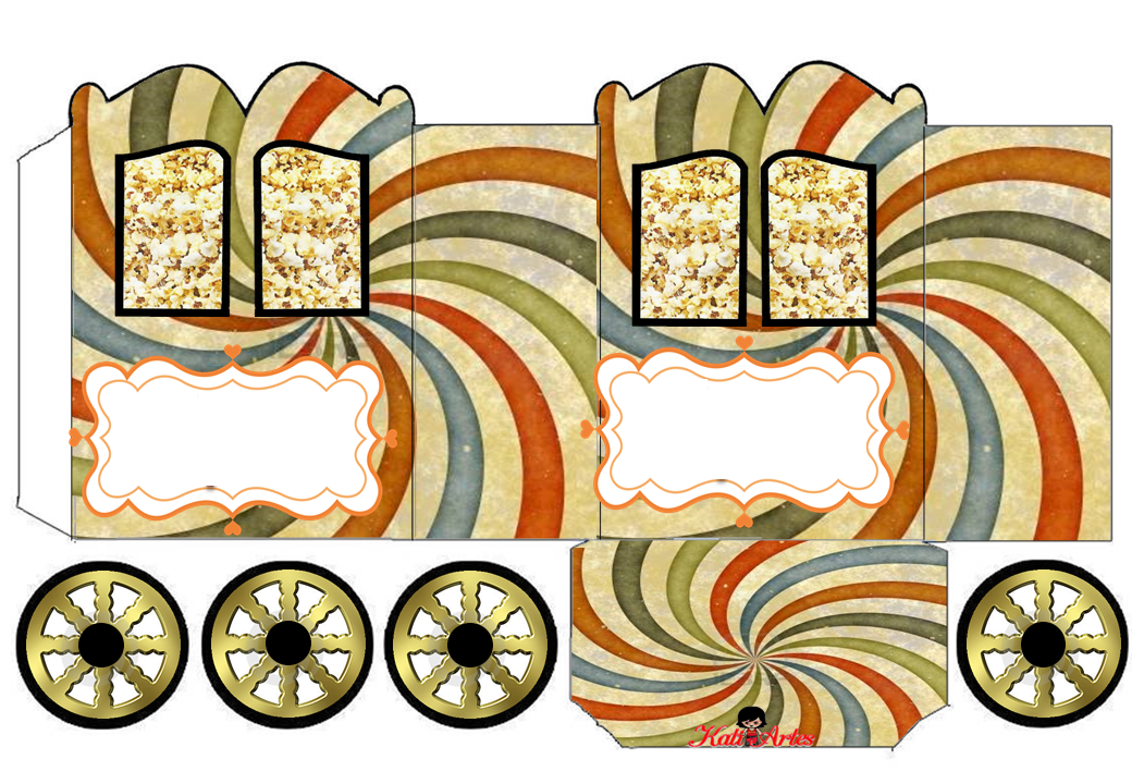 Retro Design Princess Carriage Shaped Free Printable Box.