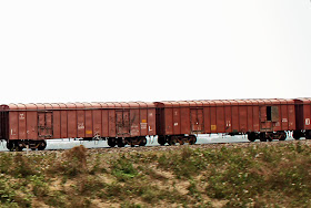 carriages of a goods train