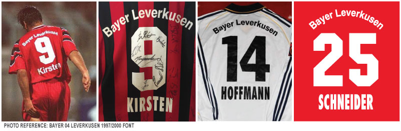 Football teams shirt and kits fan: Font Bayer 04 ...