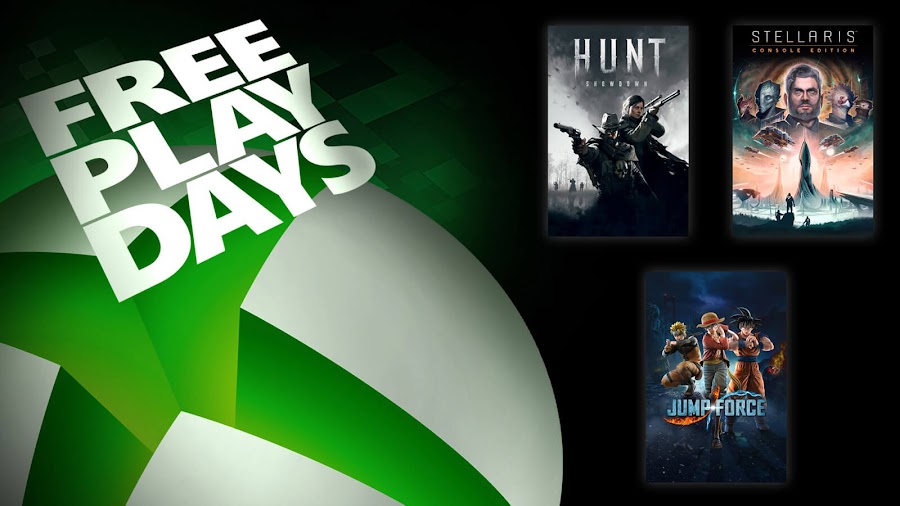 hunt showdown jump force stellaris xbox live gold free play days event