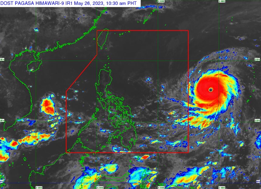 Satellite image of Super Typhoon 'Mawar' as of 10:30 am, May 26, 2023