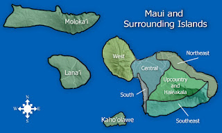 Map of Maui county, including outer islands