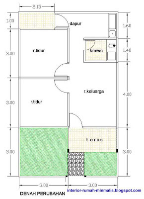 Gambar Desain Rumah Sederhana Minimalis KPR-BTN Type 21/60 