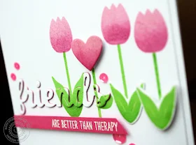 Sunny Studio Stamps: Friends & Family are Better Than Therapy Tulip Card by Vanessa Menhorn.