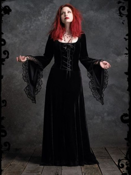 black-lace-and-ribbon-princess-gothic-dress gothic-fashion for women