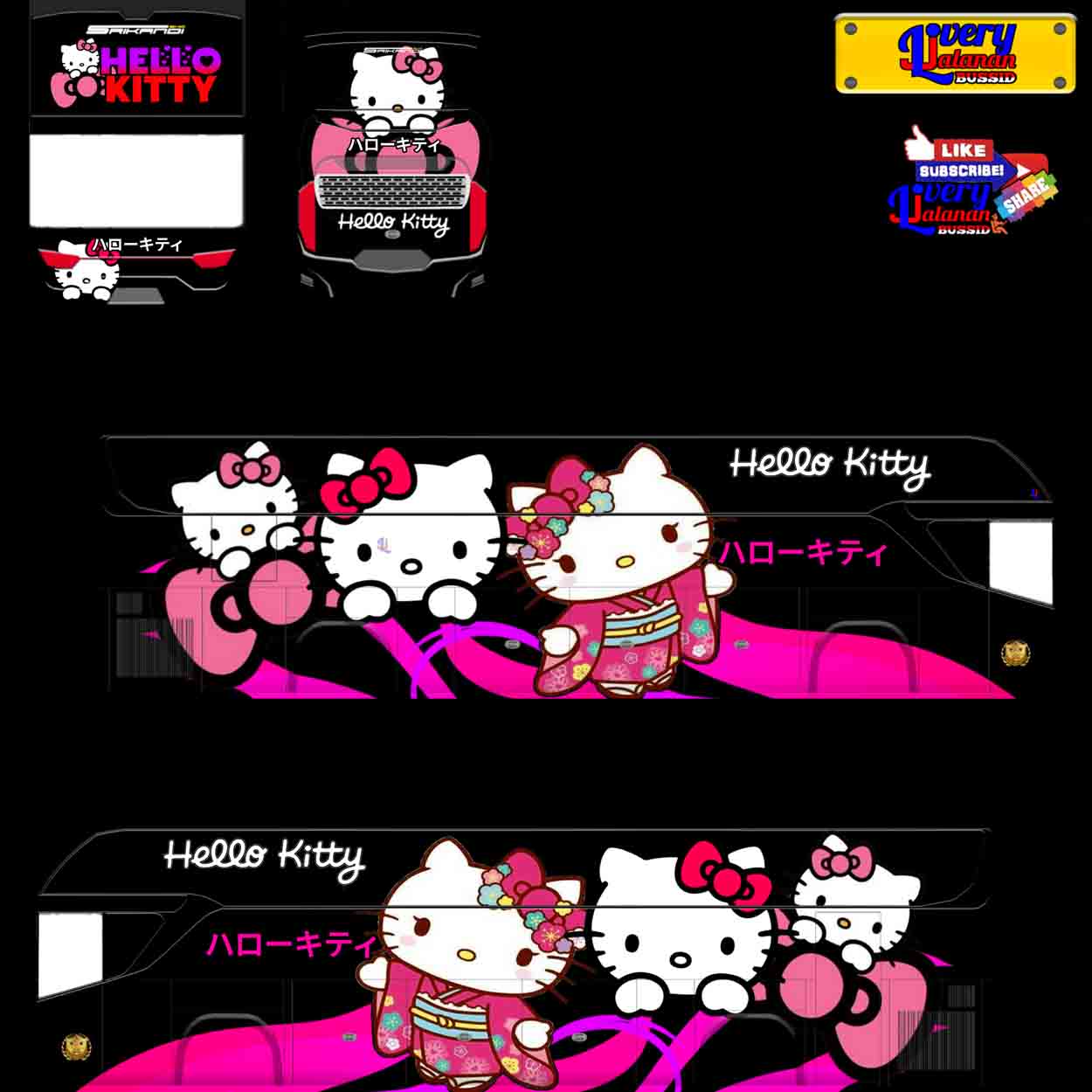 livery bussid hello kitty keren