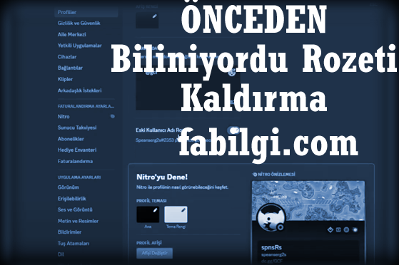 Discord Önceden Biliniyordu Rozeti Kaldırma Alma Yeni 2024