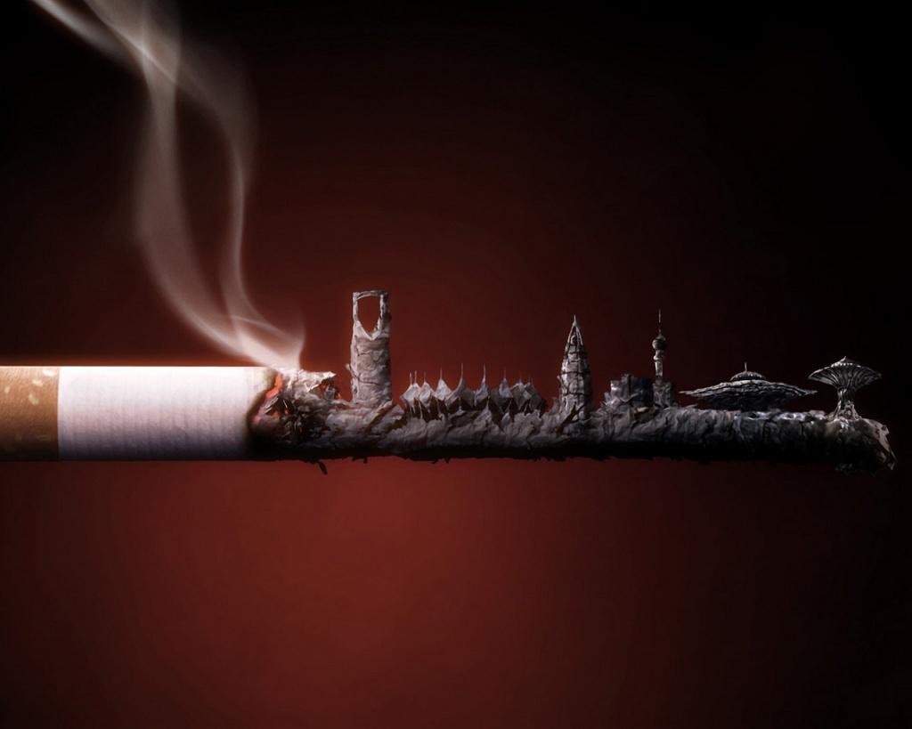 Unique Wallpapers- Burning Cigaratte - 1024 X 800