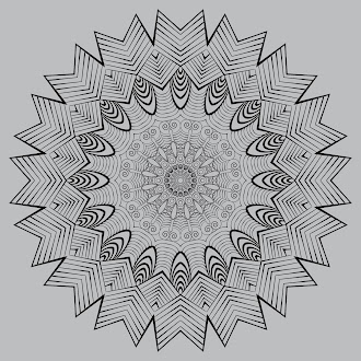 Mandala line art using illustrator