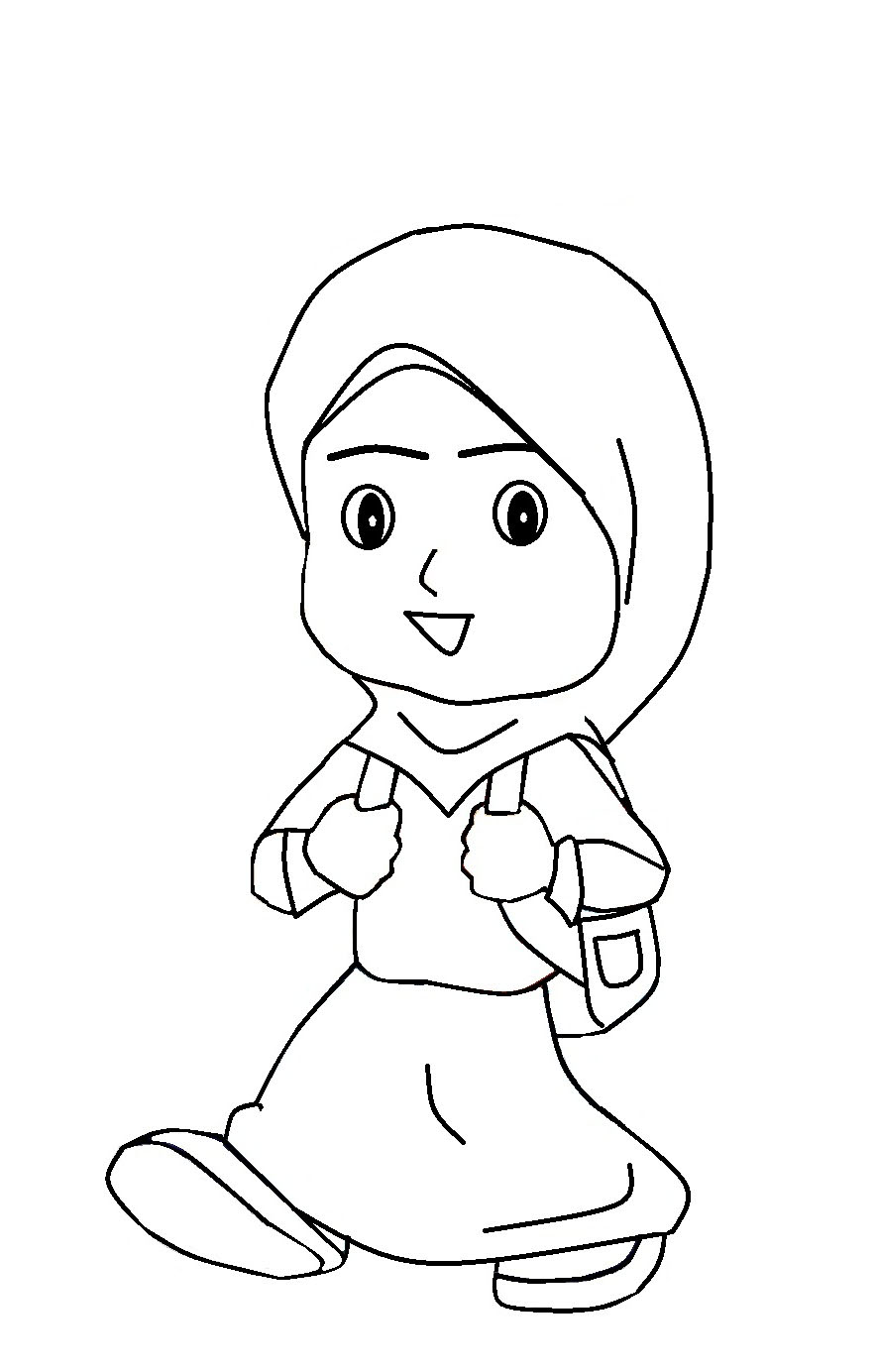  Gambar  Kartun Anak  Muslim Belajar Medsos Kini