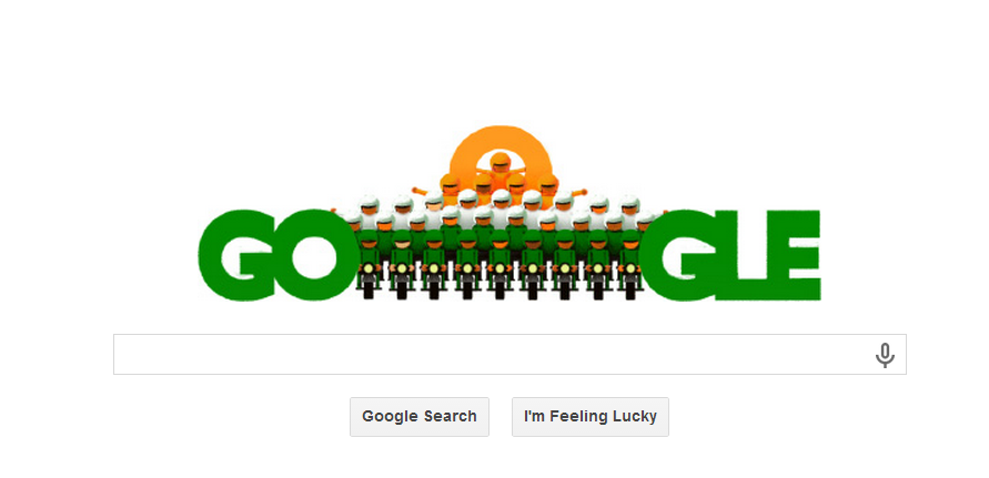 Popular Search Engine Google always dedicates a special Google doodle on every special occasion . One of the important day of our country is Republic Day. So Google launched new special Google day for the Republic Day  . The Google doodle can be seen in the homepage of Google .  The following is the Google Doodle on the occasion of Independence Day 