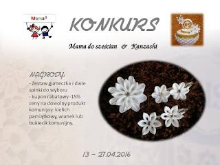 http://mamadoszescianu.blogspot.com/2016/04/konkurs-konkurs-z-kanzashi.html