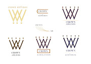 Some ideas for the logo. (crown airlines logos)