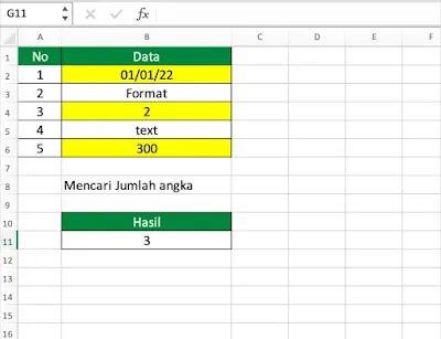rumus count excel