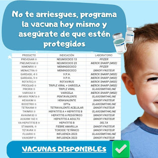 Vacunas disponibles