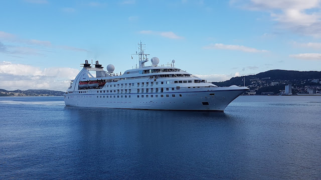 Cruise ship Star Pride in Bergen, Norway; Windstar Cruises