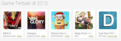 Lima Aplikasi, Game Dan Hiburan Pilihan "Terbaik 2015" Versi Google Play Indonesia