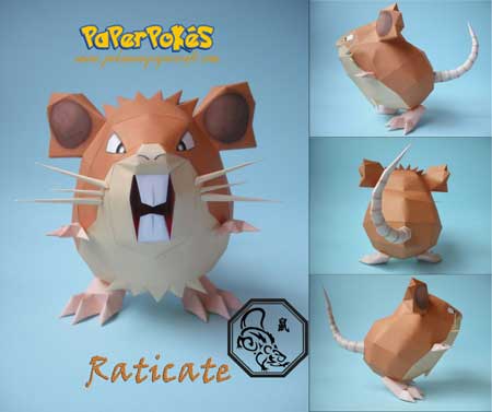 Pokemon Raticate Papercraft