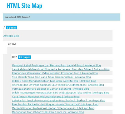 Cara Membuat Sitemap ( Daftar Isi ) SEO Friendly 100% Fast Loading