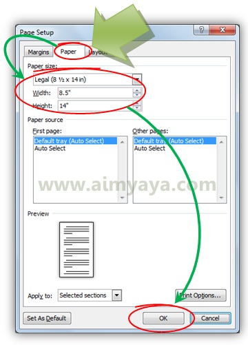 legal merupakan problem yang paling sering ditemui Cara Print Ukuran Kertas F4/Legal di Ms Word