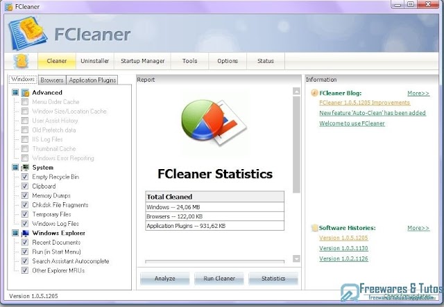 FCleaner : une alternative à CCleaner ?