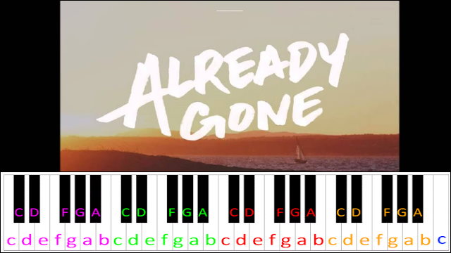 Already Gone by Sleeping At Last Piano / Keyboard Easy Letter Notes for Beginners