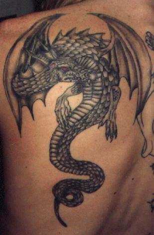 Dragon Tattoo on Top Tattoo Designs  Black Dragon Tattoo