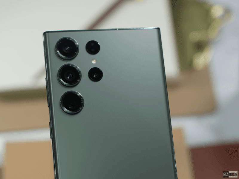 The phone's rear cameras!