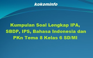 Kumpulan Contoh Soal Lengkap Tema 8 Kelas 6 SD/MI