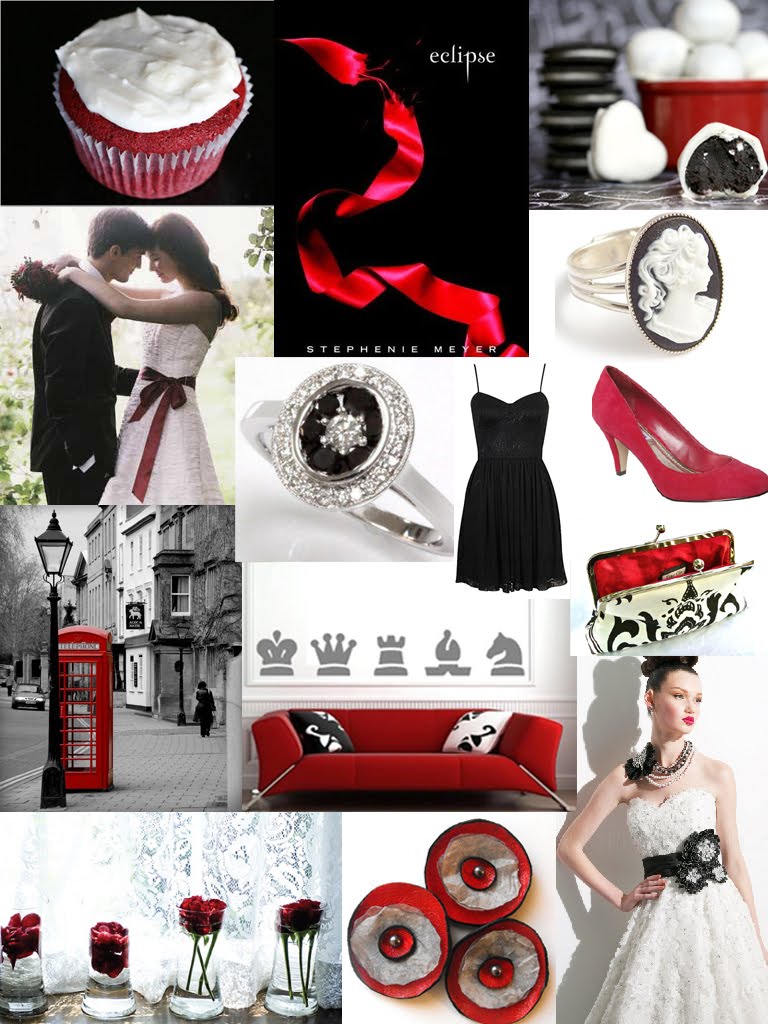 red black and white wedding decorations