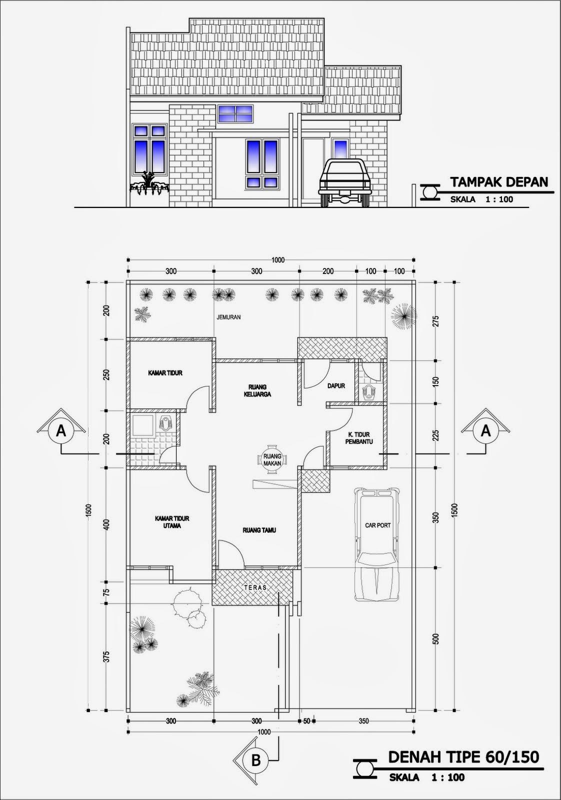 10 Gambar Denah Rumah Minimalis Modern Terbaik 2014