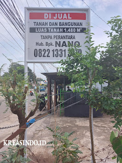 Plang Nama Besi Tanah di Jual terpasang di Kukusan Beji Depok