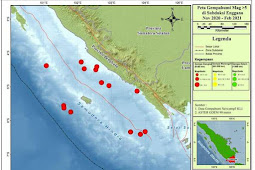 Dua Gempa Tektonik 5,3 dan 5,5 Guncang Samudra Hindia Selatan Lampung
